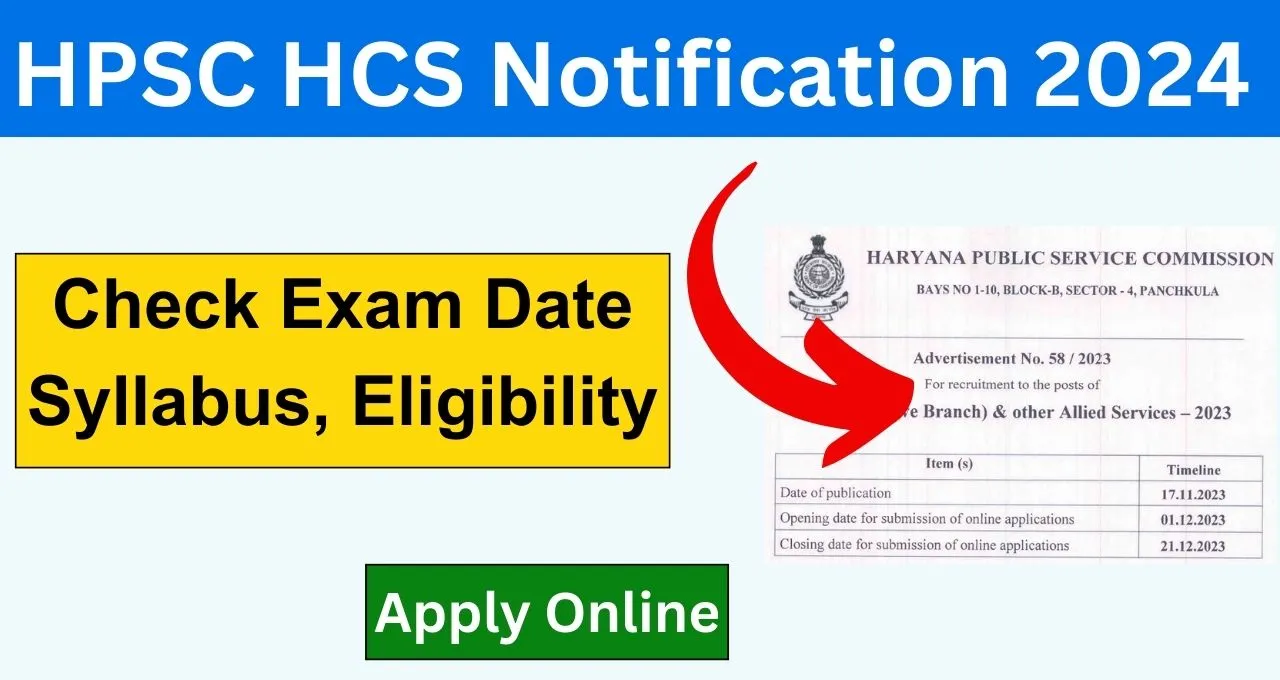 HPSC HCS Notification 2023