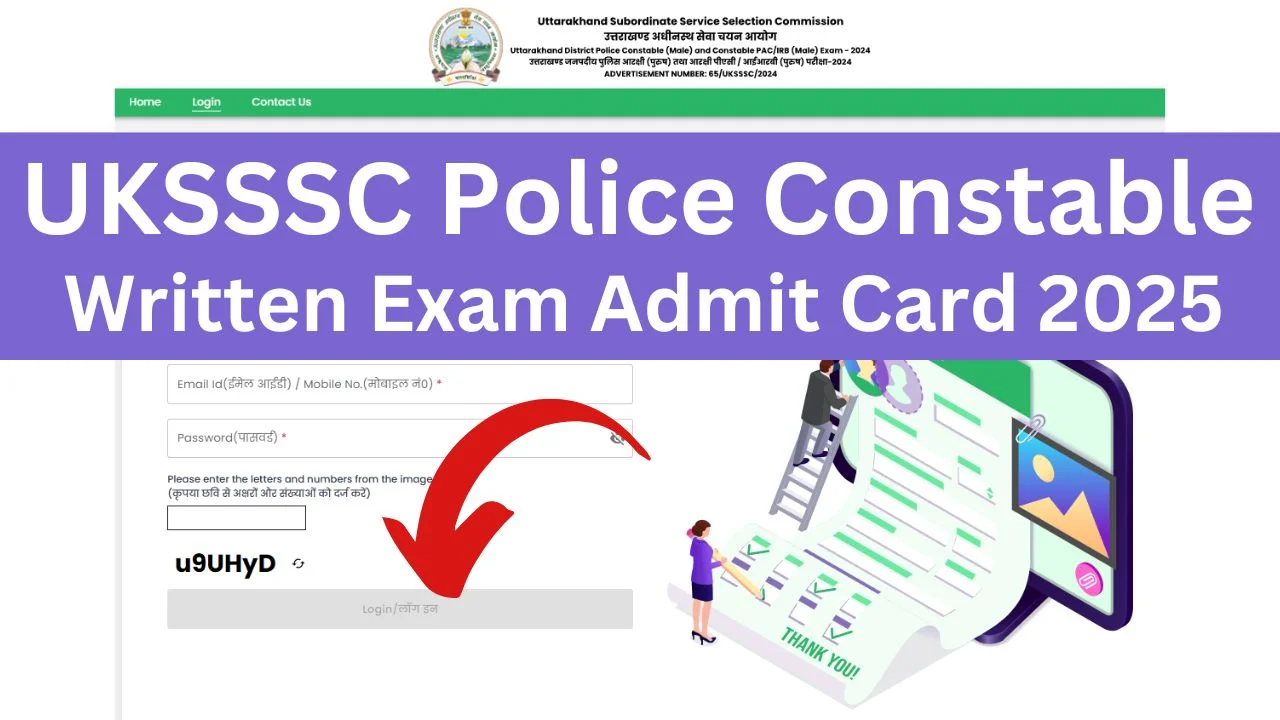 UKSSSC Police Constable Admit Card 2025