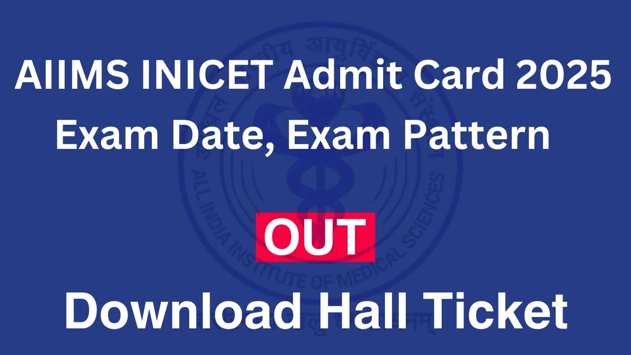 AIIMS INICET Admit Card Link Download Hall Ticket