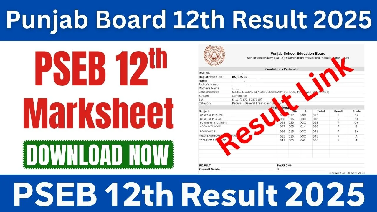 Punjab Board 12th Result 2025