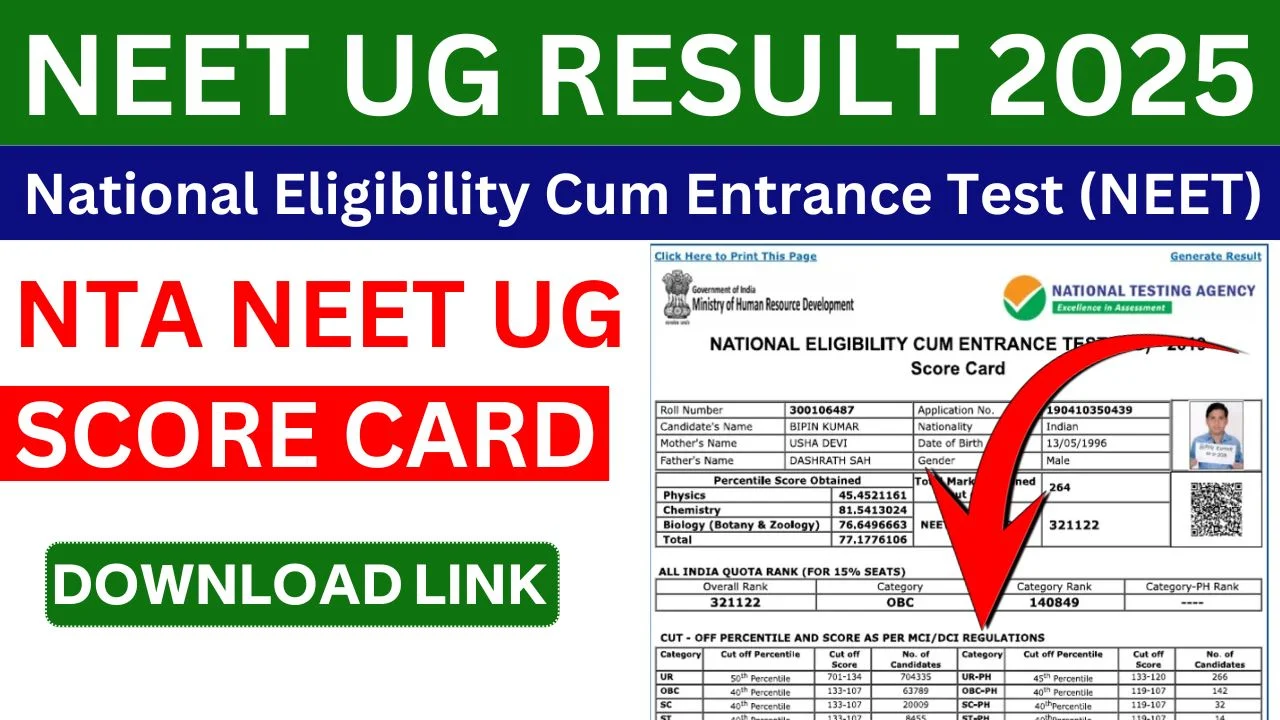 NEET UG Result 2025
