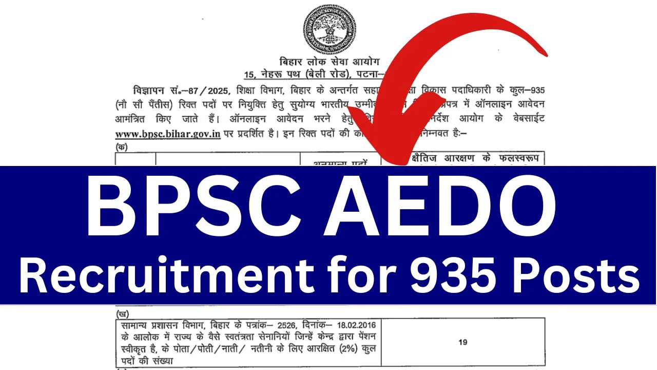 BPSC AEDO Recruitment