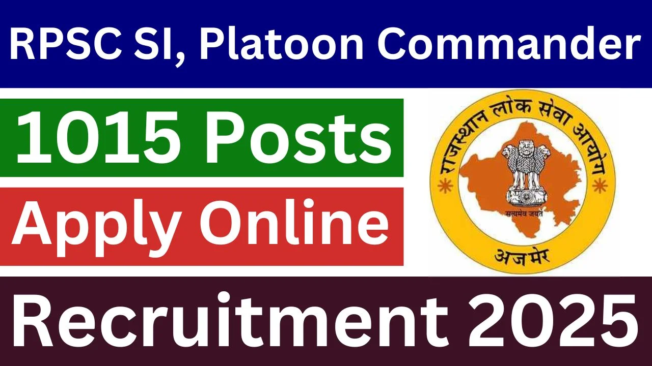 RPSC SI, Platoon Commander Recruitment