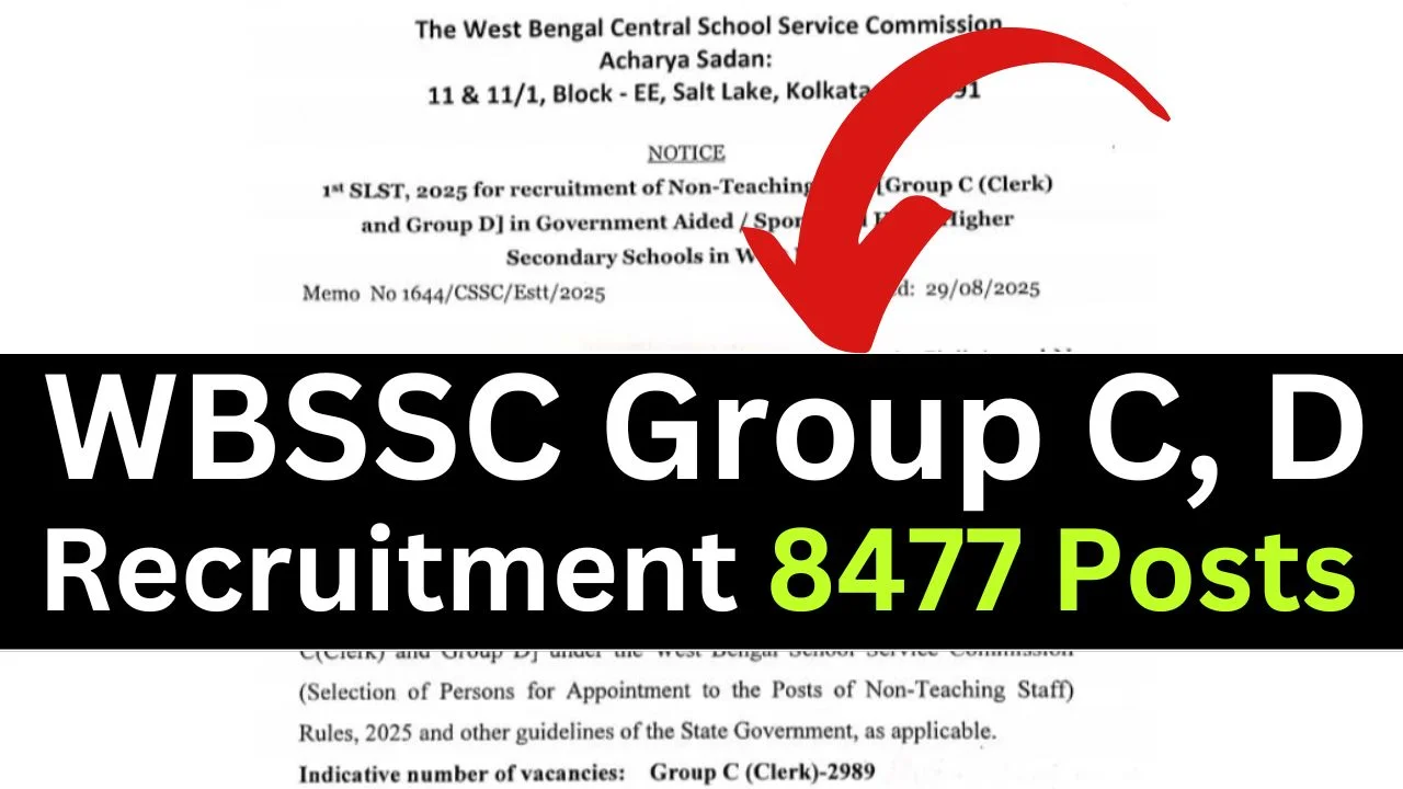 WBSSC Group C, D Recruitment