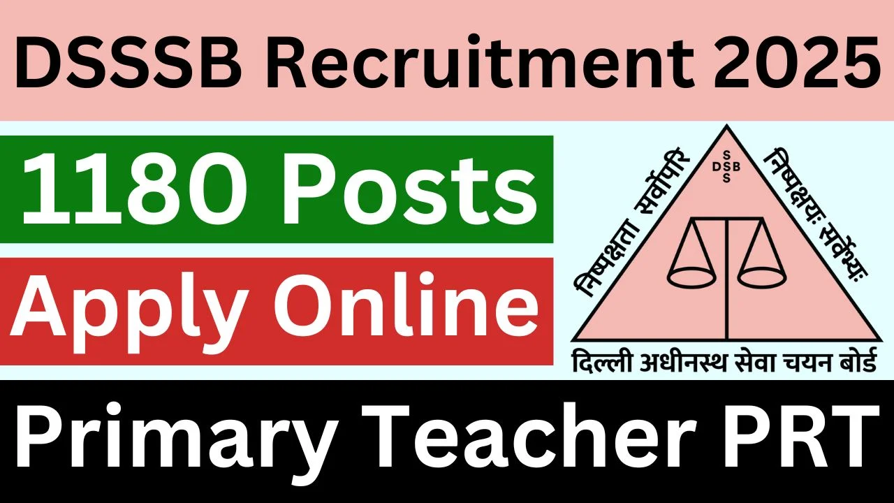 DSSSB Primary Teacher PRT Recruitment