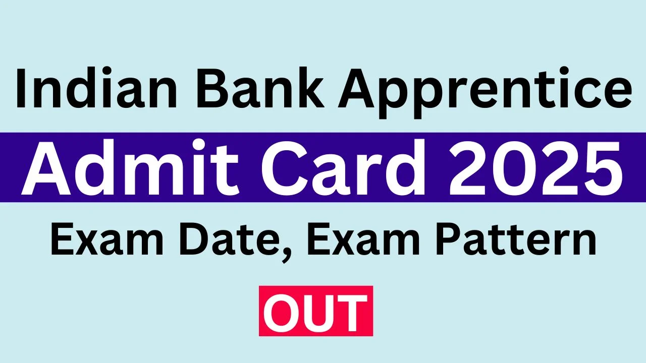 Indian Bank Apprentice Admit Card