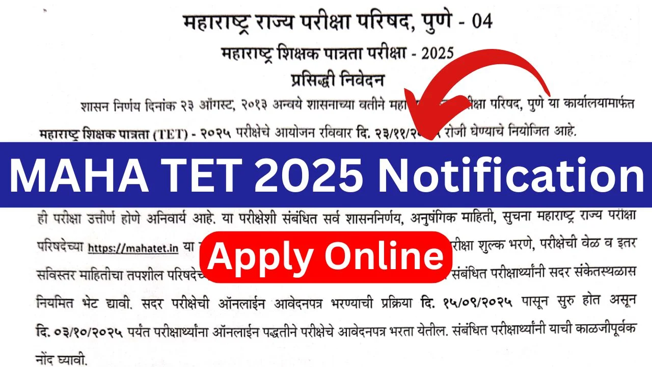 MAHA TET Notification