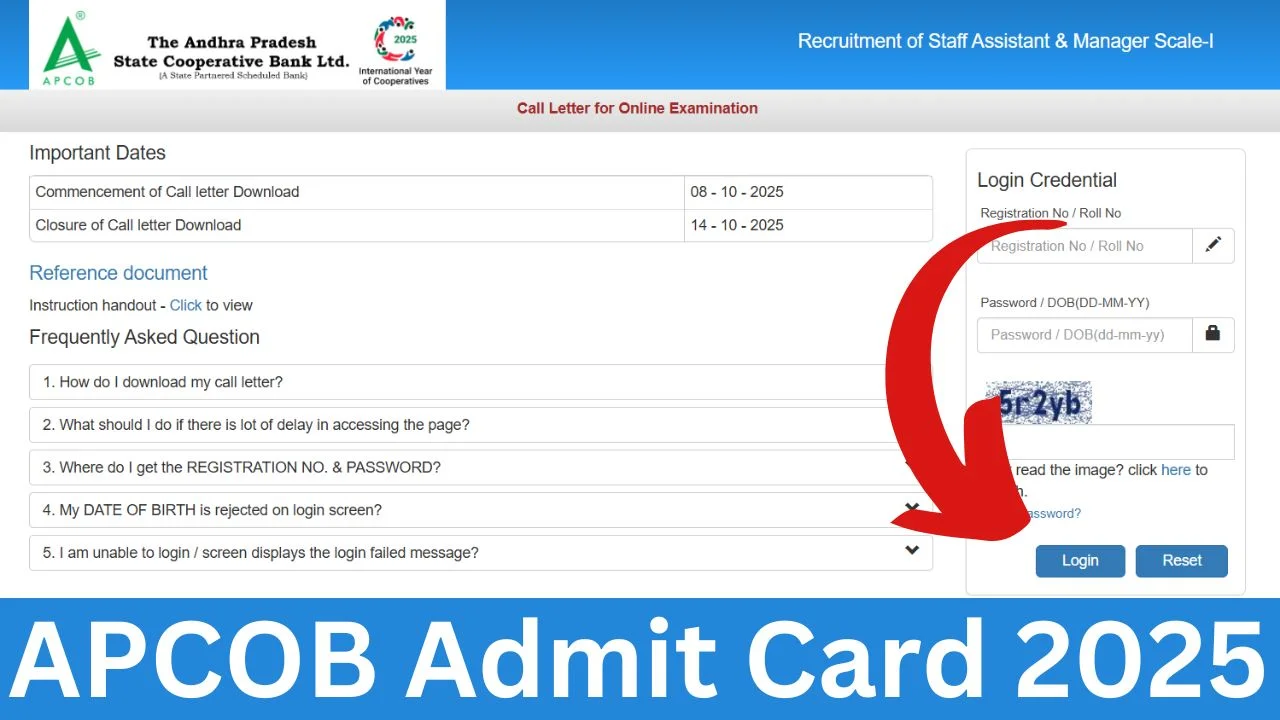 APCOB Admit Card