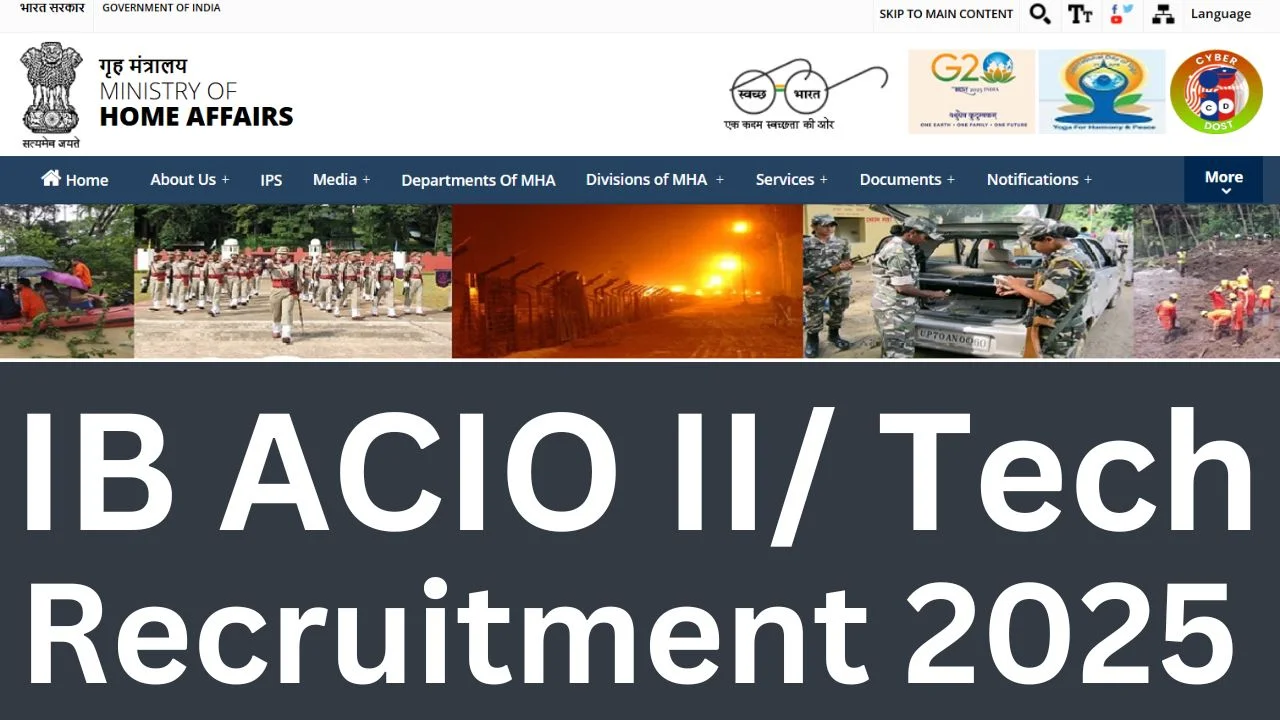 IB ACIO II Tech Recruitment 2025