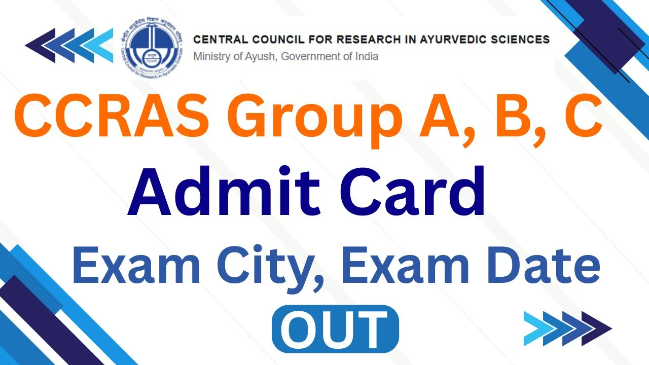 CCRAS Group A, B, C Admit Card